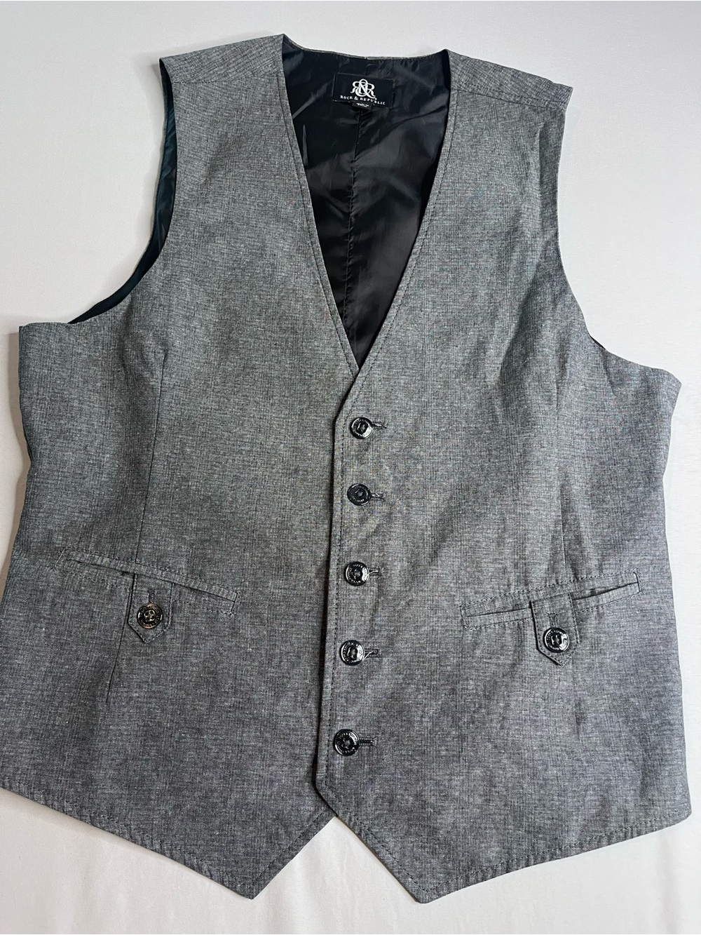Men’s Rock & Republic Size Large Gray Vest
